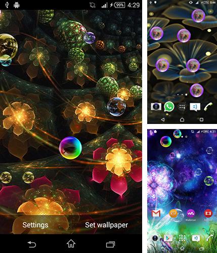 Kostenloses Android-Live Wallpaper Fantasyblumen. Vollversion der Android-apk-App Fantasy flowers für Tablets und Telefone.