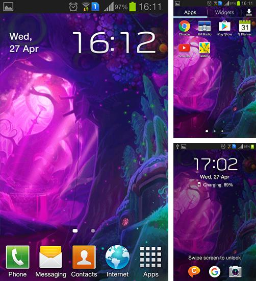 Kostenloses Android-Live Wallpaper Fantasywelten. Vollversion der Android-apk-App Fantasy worlds für Tablets und Telefone.