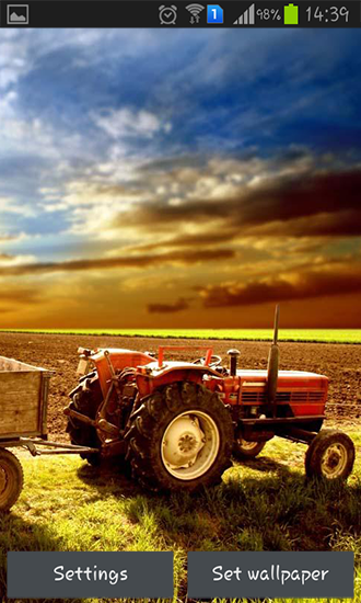 Kostenloses Android-Live Wallpaper Farm Traktor 3D. Vollversion der Android-apk-App Farm tractor 3D für Tablets und Telefone.