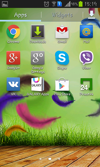 Kostenloses Android-Live Wallpaper Feder. Vollversion der Android-apk-App Feather für Tablets und Telefone.