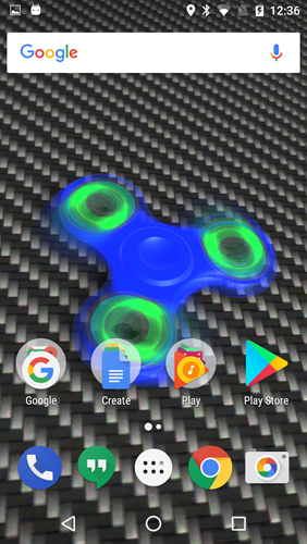 Screenshots do Spinner para tablet e celular Android.