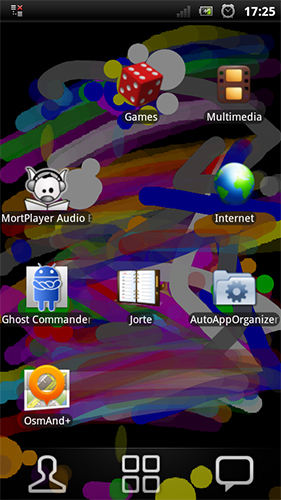 Screenshots do Pintura com dedo para tablet e celular Android.