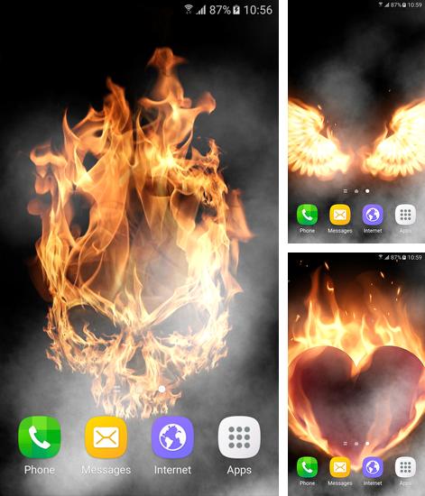 In addition to live wallpaper Frosty the kitten for Android phones and tablets, you can also download Fire for free.