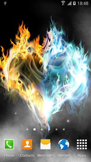 Capturas de pantalla de Fire and ice by Blackbird wallpapers para tabletas y teléfonos Android.