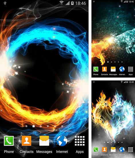 In addition to live wallpaper Diamond for Android phones and tablets, you can also download Fire and ice by Blackbird wallpapers for free.