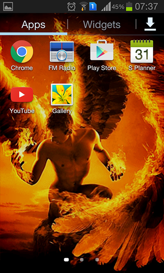 Fondos de pantalla animados a Fire angel para Android. Descarga gratuita fondos de pantalla animados Ángel de fuego .