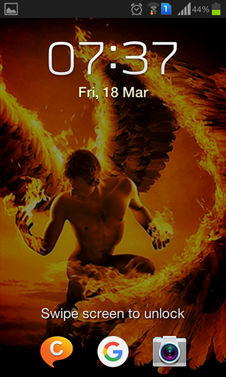 Screenshots of the Fire angel for Android tablet, phone.