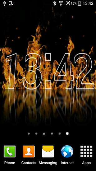 Download livewallpaper Fire clock for Android. Get full version of Android apk livewallpaper Fire clock for tablet and phone.