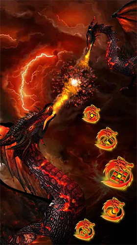 Fire dragon 3D - бесплатно скачать живые обои на Андроид телефон или планшет.