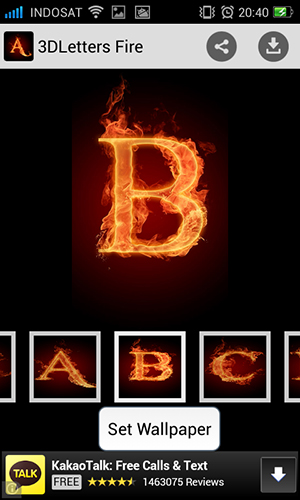 Download livewallpaper Fire letter 3D for Android. Get full version of Android apk livewallpaper Fire letter 3D for tablet and phone.