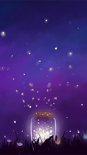 Papeis de parede animados Vaga-lumes para Android. Papeis de parede animados Fireflies by Jango LWP Studio para download gratuito.