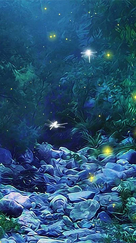 Screenshots of the Fireflies by Jango LWP Studio for Android tablet, phone.