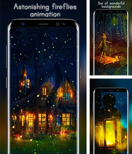 Kostenloses Android-Live Wallpaper Leuchtkäfer. Vollversion der Android-apk-App Fireflies by Live Wallpapers HD für Tablets und Telefone.
