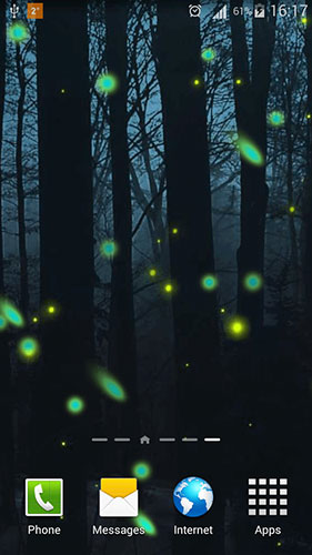 Fireflies by Phoenix Live Wallpapers - бесплатно скачать живые обои на Андроид телефон или планшет.