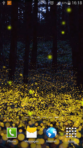 Скріншот Fireflies by Phoenix Live Wallpapers. Скачати живі шпалери на Андроїд планшети і телефони.
