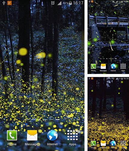 Descarga gratuita fondos de pantalla animados Luciérnagas para Android. Consigue la versión completa de la aplicación apk de Fireflies by Phoenix Live Wallpapers para tabletas y teléfonos Android.