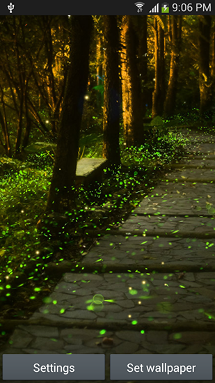 Скріншот Fireflies by Top live wallpapers hq. Скачати живі шпалери на Андроїд планшети і телефони.