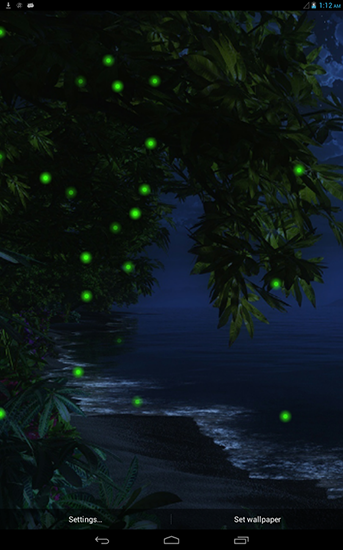 Screenshots of the Firefly forest for Android tablet, phone.