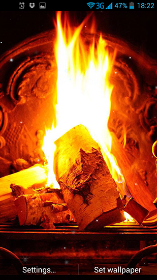 Fireplace - бесплатно скачать живые обои на Андроид телефон или планшет.