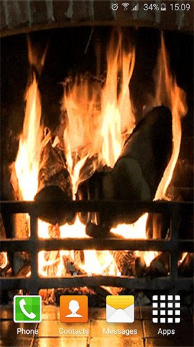 Screenshots of the Fireplace sound for Android tablet, phone.