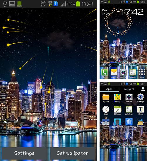 Додатково до живої шпалери Гоночний автомобіль для Android телефонів та планшетів, Ви можете також безкоштовно скачати Fireworks 2015.
