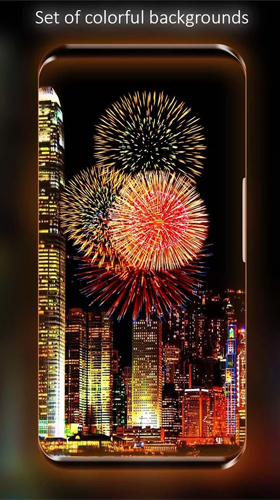 Screenshots of the Fireworks by Live Wallpapers HD for Android tablet, phone.