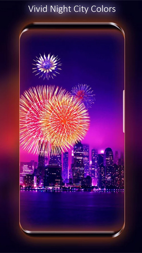 Як виглядають живі шпалери Fireworks by Live Wallpapers HD.