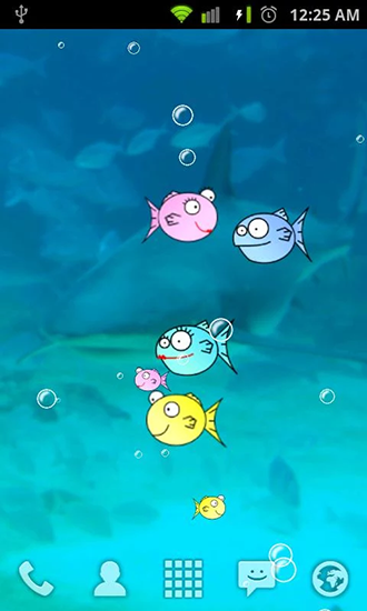 Fishbowl by Splabs für Android spielen. Live Wallpaper Goldfischglas kostenloser Download.