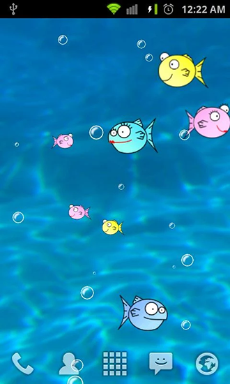 Як виглядають живі шпалери Fishbowl by Splabs.