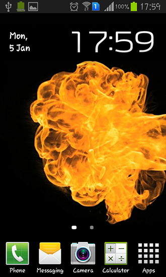 Flames explosion - бесплатно скачать живые обои на Андроид телефон или планшет.