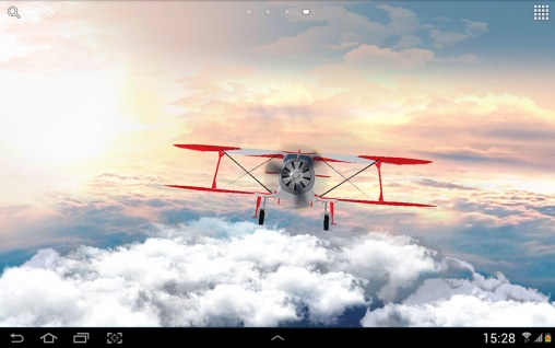 Android タブレット、携帯電話用フライト イン ザ スカイ 3Dのスクリーンショット。