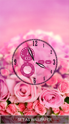 Flower clock by Thalia Spiele und Anwendungen - скачати безкоштовно живі шпалери для Андроїд на робочий стіл.