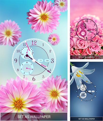 Flower clock by Thalia Spiele und Anwendungen - бесплатно скачать живые обои на Андроид телефон или планшет.