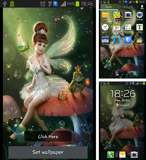 Flower fairy - бесплатно скачать живые обои на Андроид телефон или планшет.
