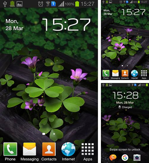 Kostenloses Android-Live Wallpaper Blumen 3D. Vollversion der Android-apk-App Flowers 3D für Tablets und Telefone.