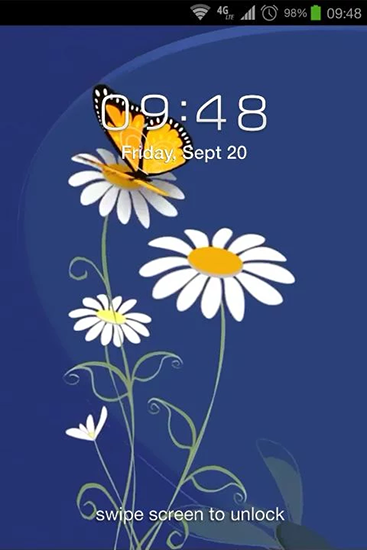 Flowers and butterflies - скачати безкоштовно живі шпалери для Андроїд на робочий стіл.