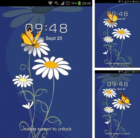 Дополнительно к живым обоям на Андроид телефоны и планшеты Морские лилии, вы можете также бесплатно скачать заставку Flowers and butterflies.
