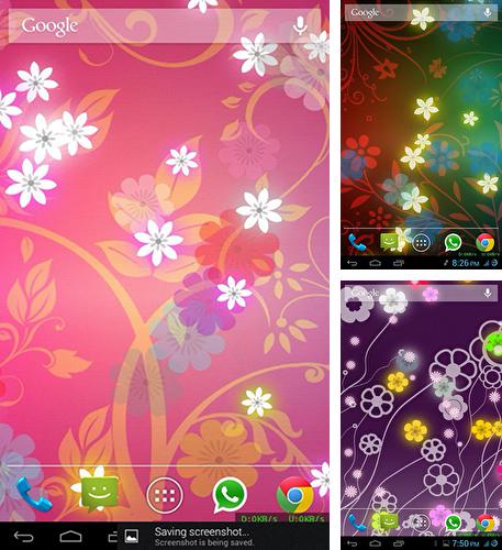 Kostenloses Android-Live Wallpaper Blumen. Vollversion der Android-apk-App Flowers by Dutadev für Tablets und Telefone.