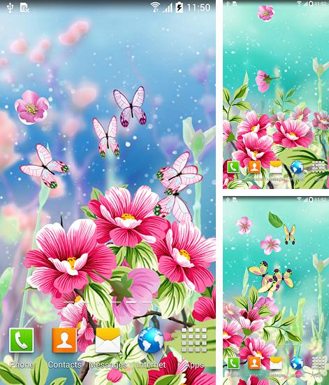 Додатково до живої шпалери Джунглі для Android телефонів та планшетів, Ви можете також безкоштовно скачати Flowers by Live wallpapers.