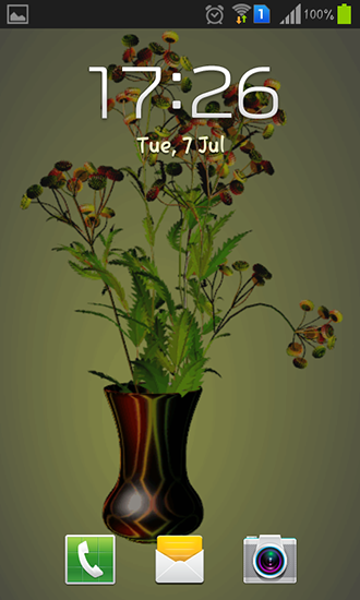 Android タブレット、携帯電話用Memory laneの花のスクリーンショット。