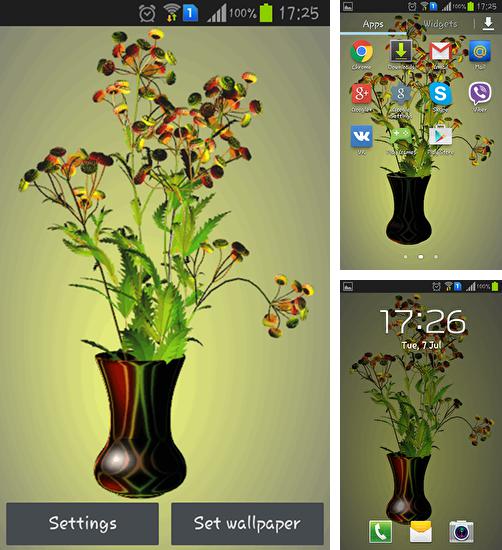 Додатково до живої шпалери Різдво 3D для Android телефонів та планшетів, Ви можете також безкоштовно скачати Flowers by Memory lane.