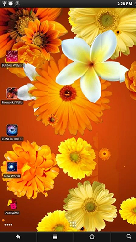 Fondos de pantalla animados a Flowers by PanSoft para Android. Descarga gratuita fondos de pantalla animados Las flores.