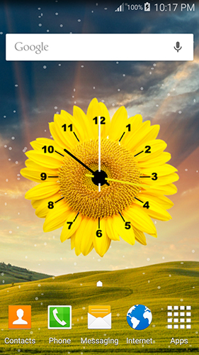 Écrans de Flowers clock pour tablette et téléphone Android.