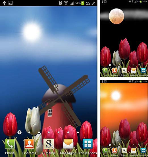 In addition to live wallpaper Tornado 3D for Android phones and tablets, you can also download Flowers HD for free.