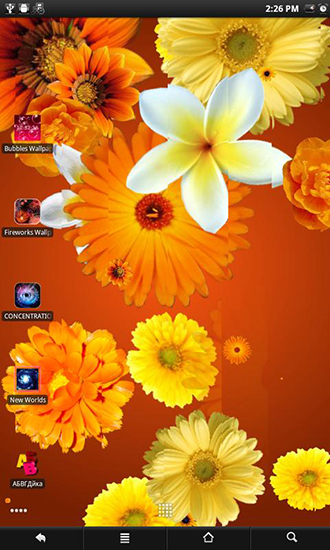 Flowers live wallpaper - безкоштовно скачати живі шпалери на Андроїд телефон або планшет.