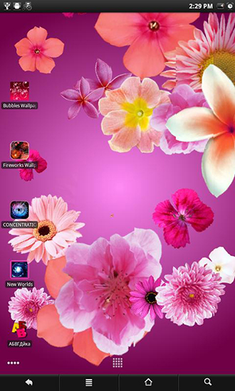 Papeis de parede animados Papel de parede vivo de Flores para Android. Papeis de parede animados Flowers live wallpaper para download gratuito.