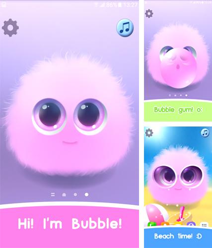 Дополнительно к живым обоям на Андроид телефоны и планшеты Стеклянный сад, вы можете также бесплатно скачать заставку Fluffy Bubble.