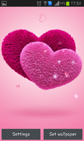 Fluffy hearts - безкоштовно скачати живі шпалери на Андроїд телефон або планшет.