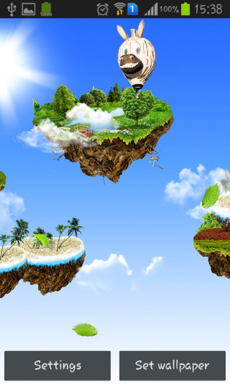 Papeis de parede animados Ilhas voadoras para Android. Papeis de parede animados Flying islands para download gratuito.