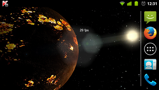 Fondos de pantalla animados a Foreign Planets 3D para Android. Descarga gratuita fondos de pantalla animados Planetas exteriores 3D.